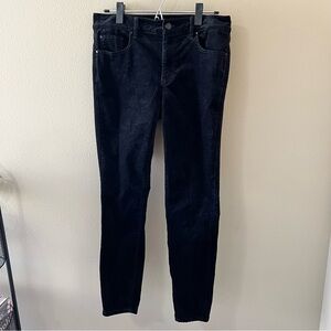 Ann Taylor The Skinny Black Velvet Jeans Pants Womens 6 Holiday Party Festive